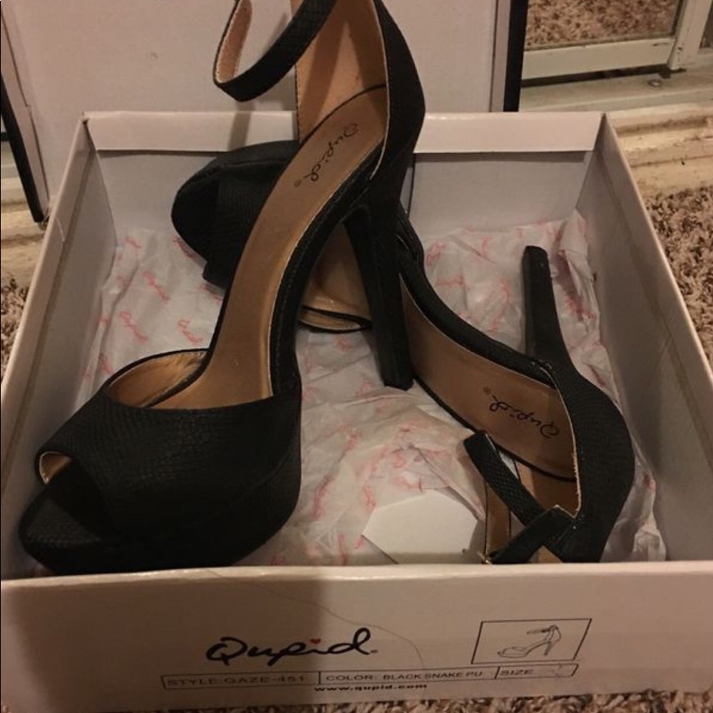 Worn Once. Black high heels